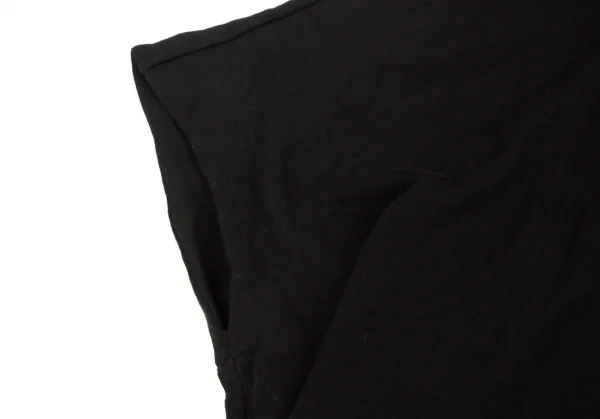 ワイズY's コットン変形フードポンチョトップス 黒2 (K-129153)