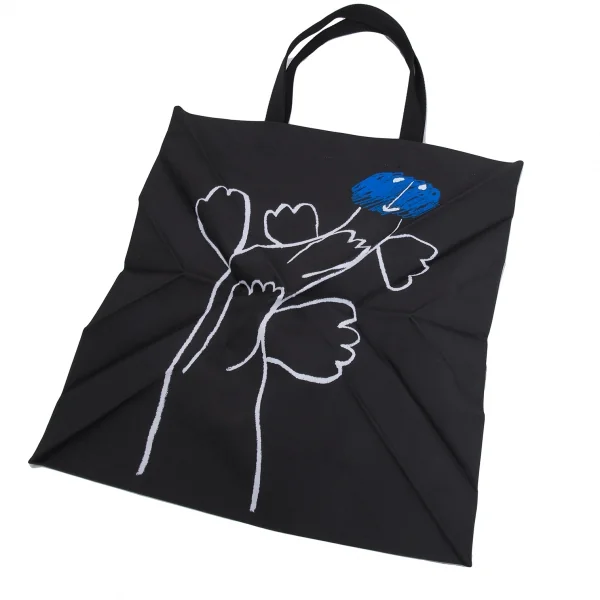 イッセイミヤケミーISSEY MIYAKE me プリーツプリントトートバッグ 黒