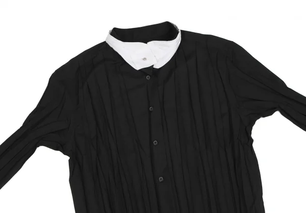 イッセイミヤケ フェットISSEY MIYAKE FETE 2WAYカラープリーツシャツ