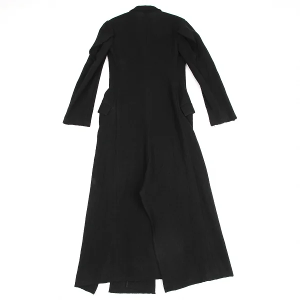 リミフゥLIMI feu ウール縮絨ロングスナップボタンジャケット 黒1 (K