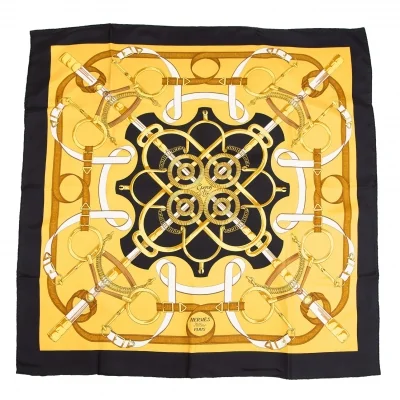 エルメスHERMES カレ90 Eperon d'or 黄金の拍車 シルクスカーフ