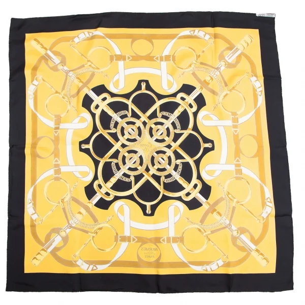 エルメスHERMES カレ90 Eperon d'or 黄金の拍車 シルクスカーフ
