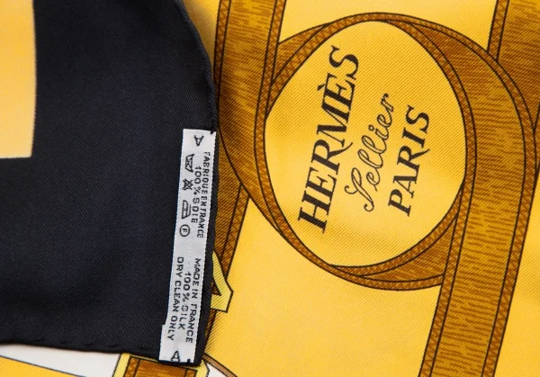 エルメスHERMES カレ90 Eperon d'or 黄金の拍車 シルクスカーフ