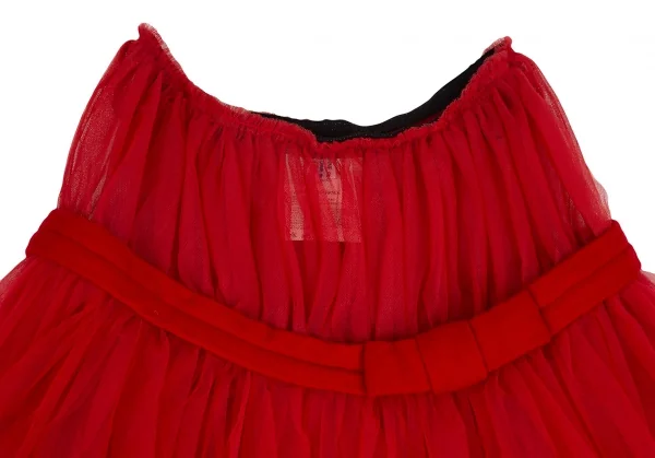 コムコム コムデギャルソンCOMME des GARCONSウールリボン装飾チュール