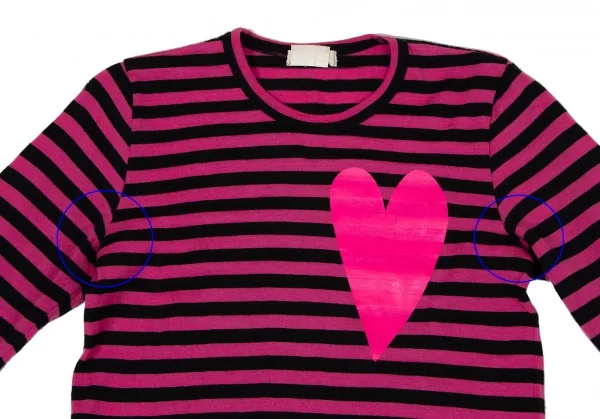 コムデギャルソンCOMME des GARCONS ハートプリントボーダーカットソー