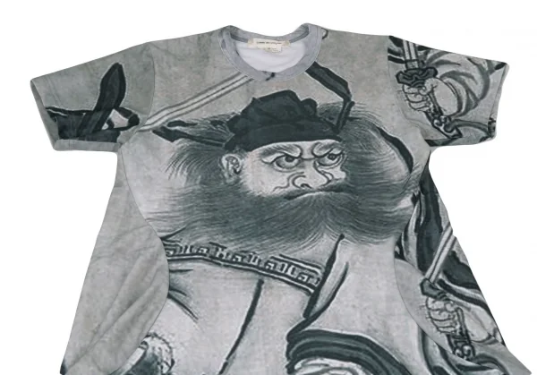 コムデギャルソンCOMME des GARCONS 雪村水墨画プリント半袖ワンピース