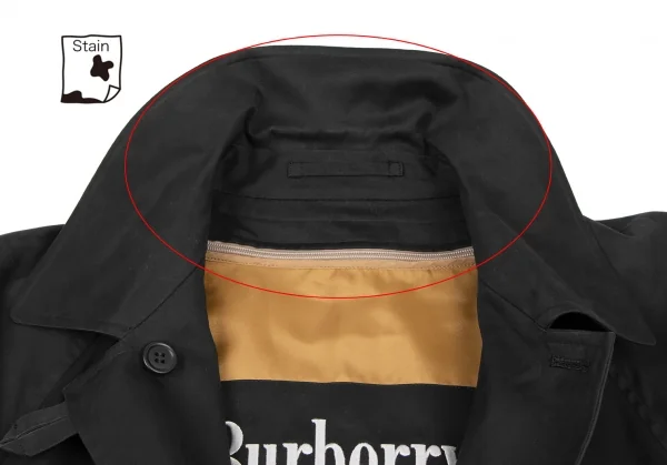 バーバリーズBurberrys' 裏ノバチェックライナーハーフコート 黒M位 (K