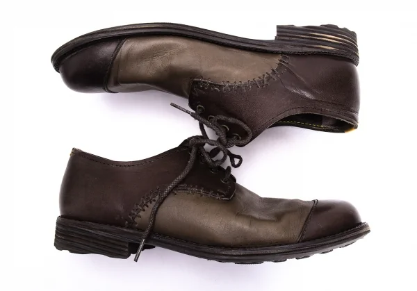 イッセイミヤケメンISSEY MIYAKE MEN ステッチ切替デザインレザー