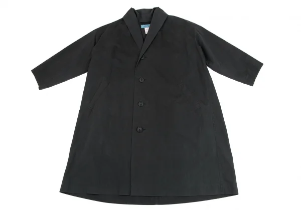 イッセイミヤケISSEY MIYAKE WINDCOAT ショールカラーコート 緑XS (K