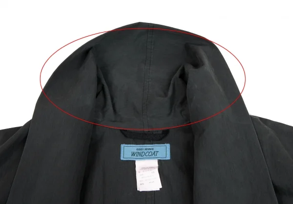 イッセイミヤケISSEY MIYAKE WINDCOAT ショールカラーコート 緑XS (K