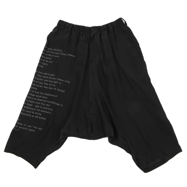 ヨウジヤマモトYohji Yamamoto collections デザイン画プリントシルク