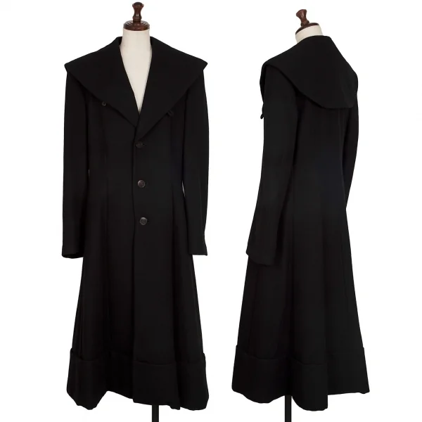 コムデギャルソンCOMME des GARCONS ウール裏柄セーラーカラーロング