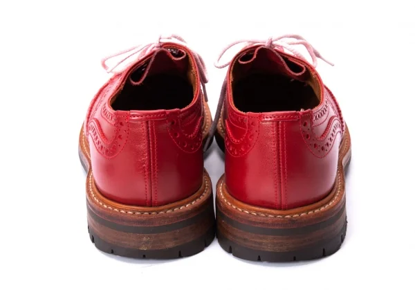 トリッカーズTricker's バートン レザーシューズ 赤27cm位 (K-133709)