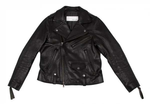 ウィム ガゼットWhim Gazette ゴートレザーライダースジャケット 黒F