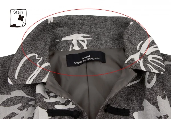 トリココムデギャルソンtricot COMME des GARCONS 花柄オパール