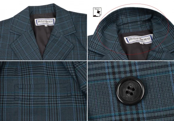 イヴサンローランYves Saint Laurent オーバーチェックセットアップ