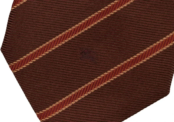 バーバリーBURBERRY LONDON ポイントホース刺繍レジメンタルシルク