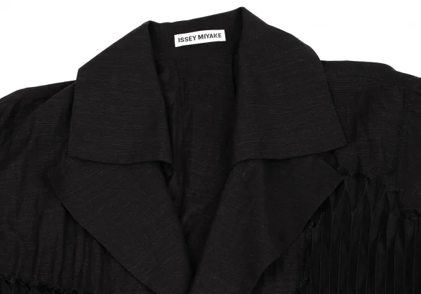 イッセイミヤケISSEY MIYAKE WOOL LEAFLET リーフレットプリーツ切替