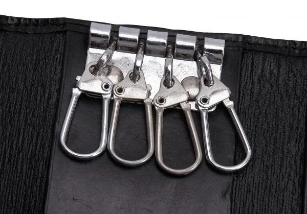 ジャンポールゴルチエJean Paul GAULTIER メタルプレートキーケース 黒