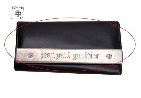 ジャンポールゴルチエJean Paul GAULTIER メタルプレートキーケース 黒