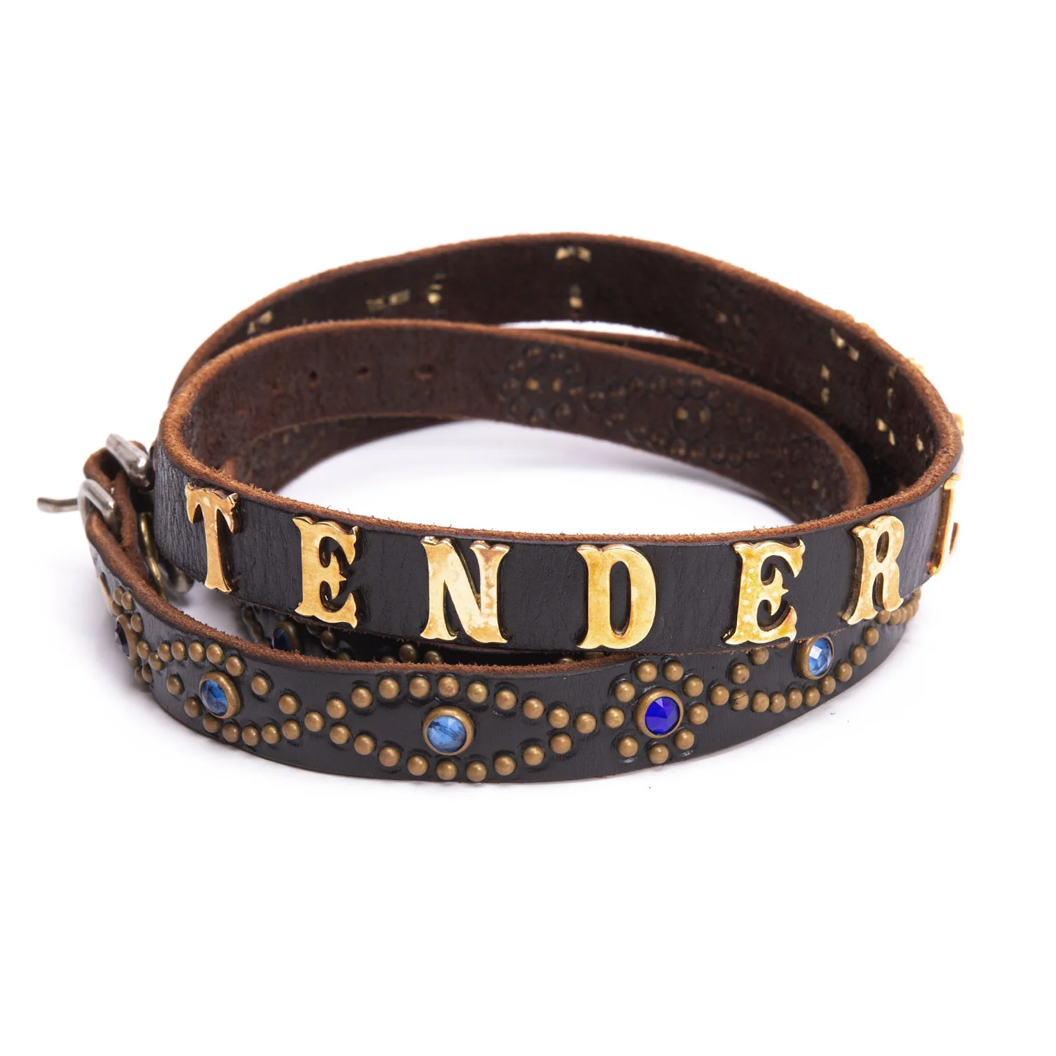 COMME des GARCONS×TENDERLOIN Beaded Studs Narrow Leather Belt