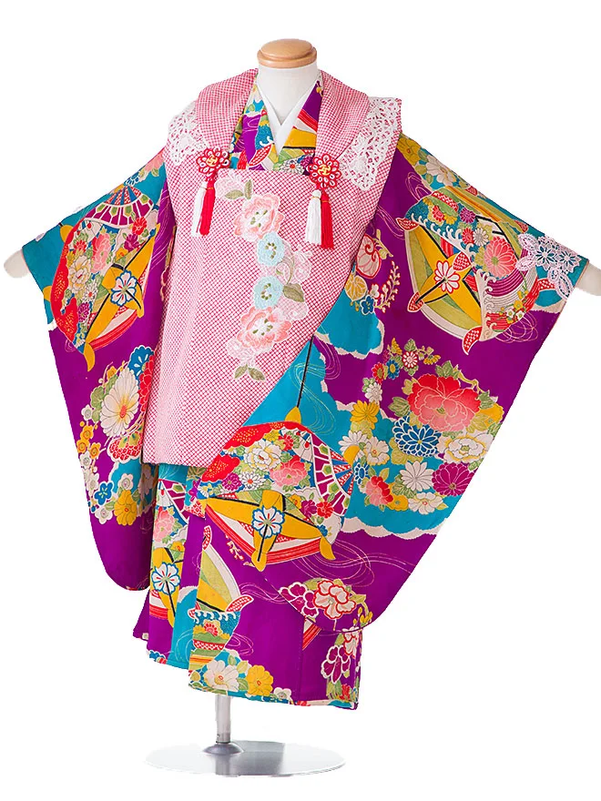 七五三にレトロなアンティーク着物がレンタルできます