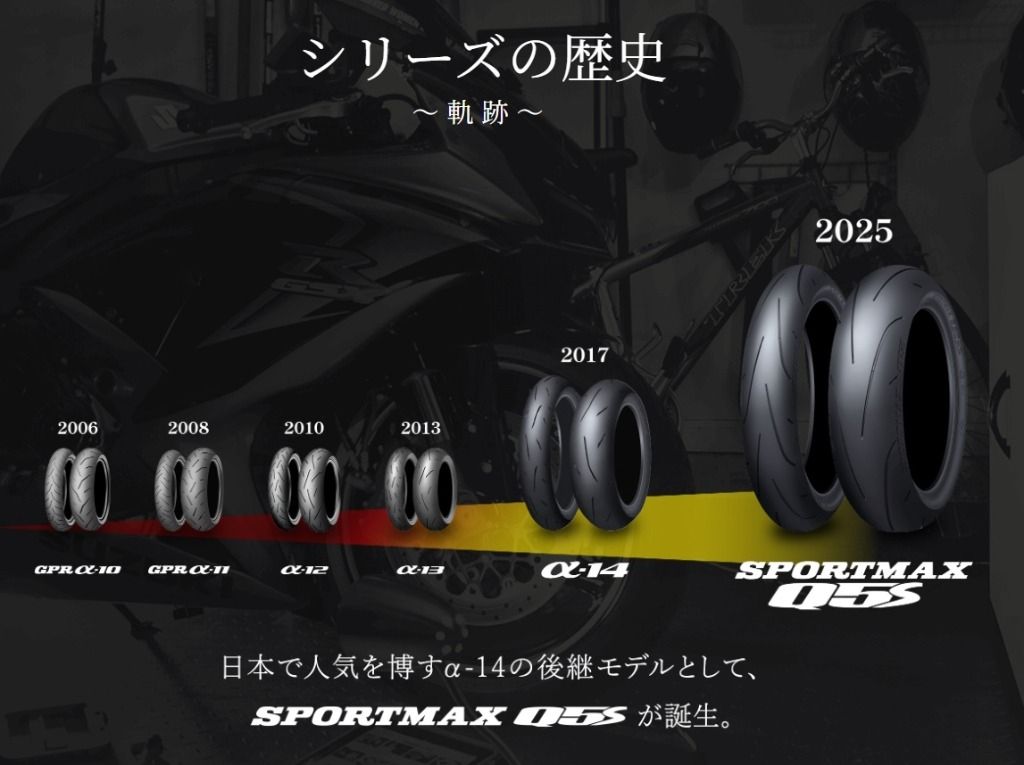 Webike | DUNLOP ダンロップ SPORTMAX Q5S 【180/55ZR17 M/C (73W