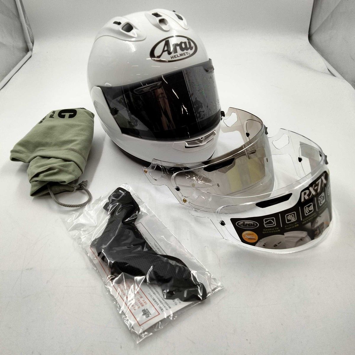 Arai : Arai RX-7X Glass White W-49-P5063689 | Size: M RXBI07285