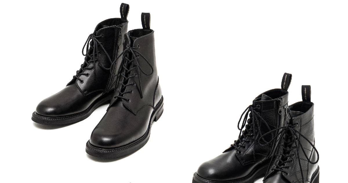 ジップ仕様で脱ぎ履きしやすい。「フット・ザ・コーチャー」新作黒