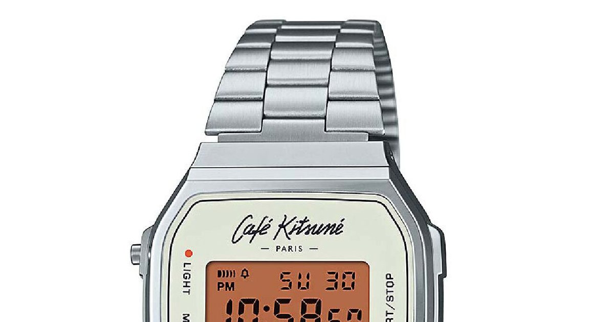 カシオが「カフェ キツネ」とコラボ。人気の「A168」シリーズがベース