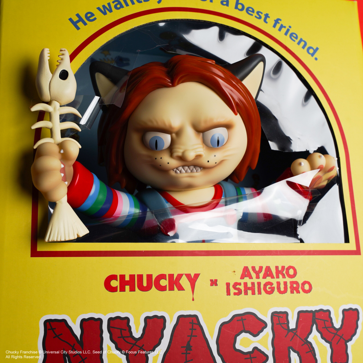 Unbox Industries - CHUCKY × 石黒亜矢子: ニャッキー、今日は人を斬ら