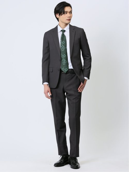 ストレッチウォッシャブル スリムフィット 2ボタン2ピーススーツ 組織