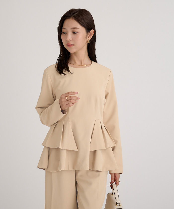 フリルペプラムブラウス | ur's（ユアーズ）