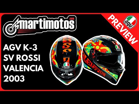 Capacete integral AGV K3 SV Rossi Valencia 2003 -22%
