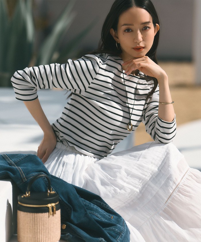 Oggi4月号掲載/洗える】Armor－lux ボーダー カットソー(505967264