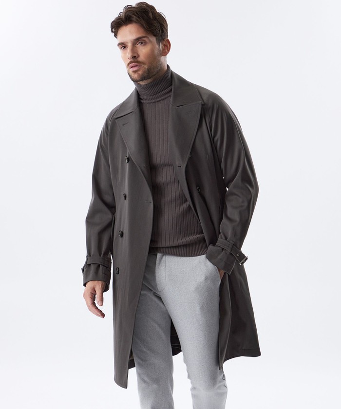 ダブルブレストウールミックスコート(506976421)｜HANKYU MEN'S / 阪急