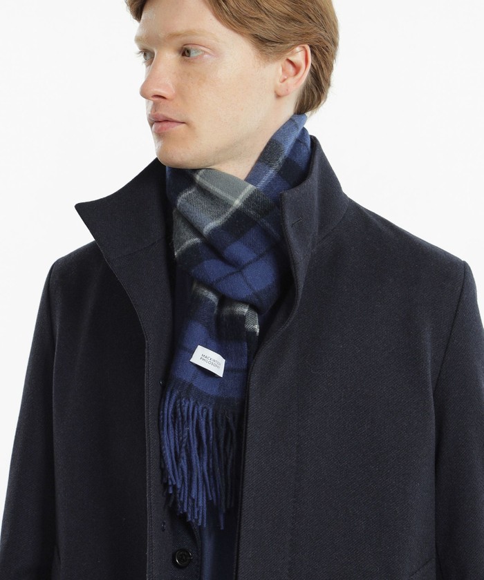 ウール チェックマフラー(506860769)｜HANKYU MEN'S / 阪急メンズ