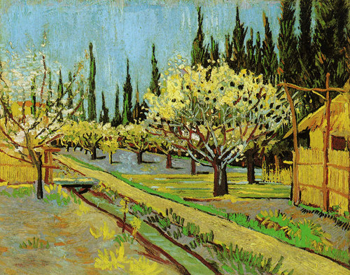ゴッホ《花咲く果樹園》｜ぷかぷか