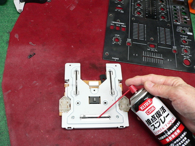 pioneer dj パイオニアDJM-400 縦横フェーダー内部メンテナンス