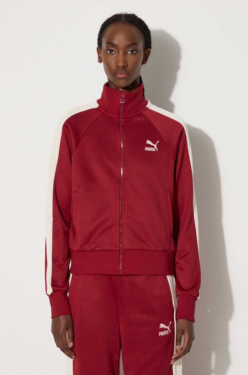 Puma sweatshirt Iconic T7 Track Jacket women's red color 627994 at