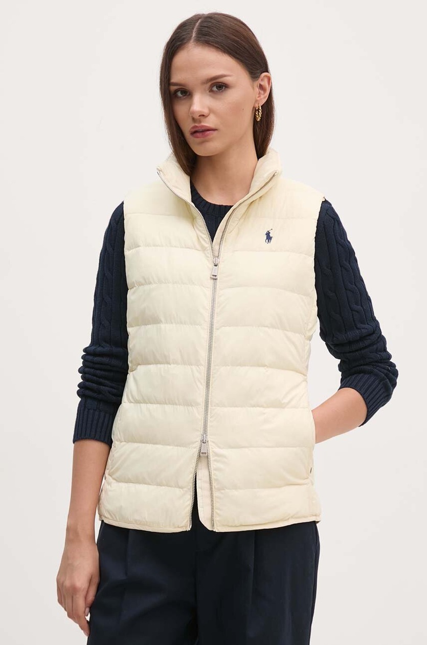 Polo Ralph Lauren vest women's beige color 211940998 at PRM US