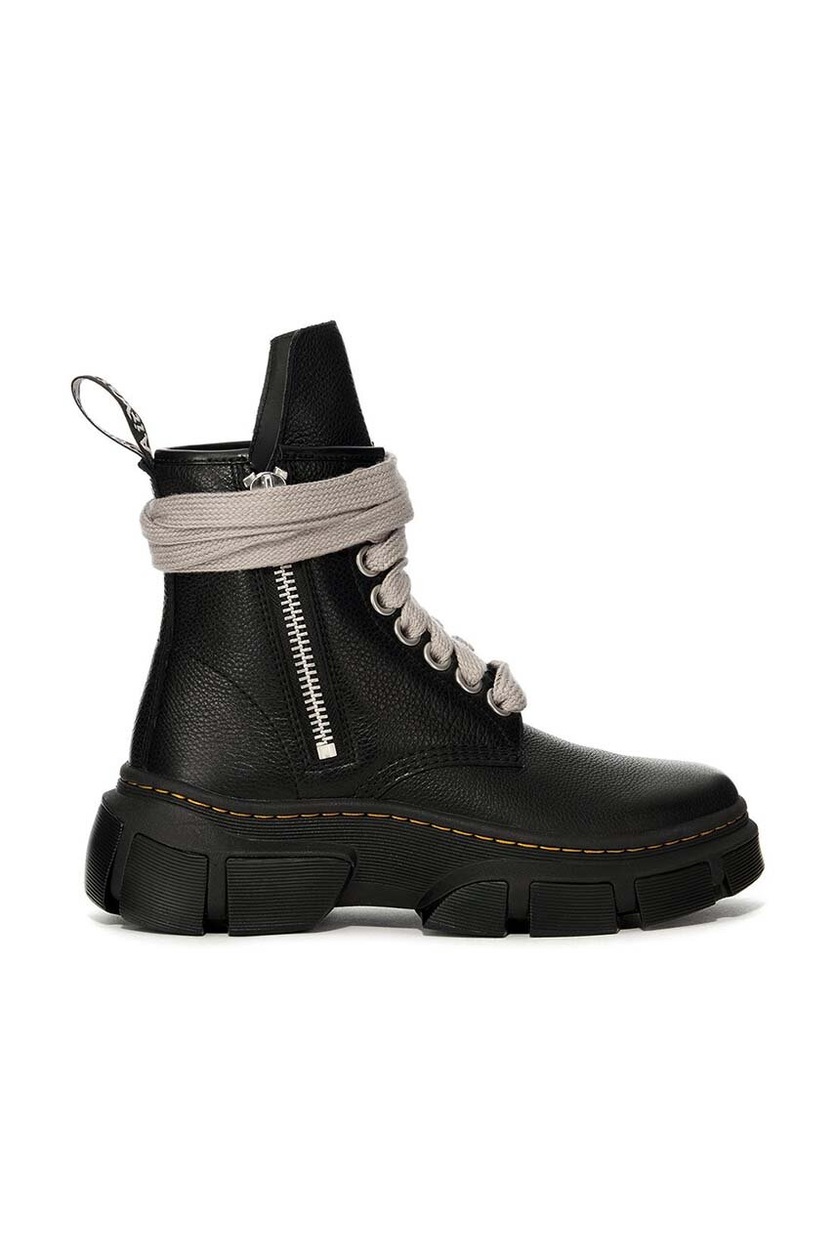 Rick Owens leather ankle boots x Dr. Martens 1460 Jumbo Lace Boot
