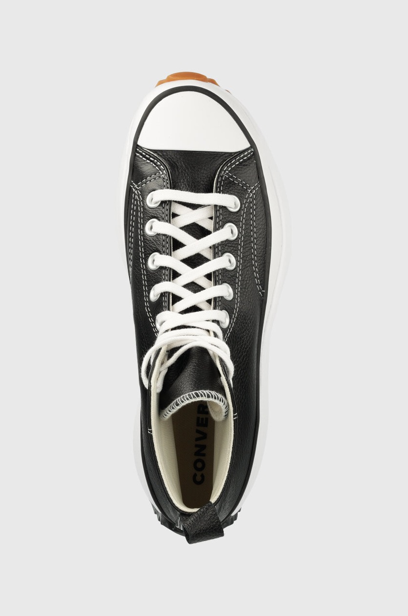 Converse Run Star Hike Hi Black Leather White A04292C at PRM US