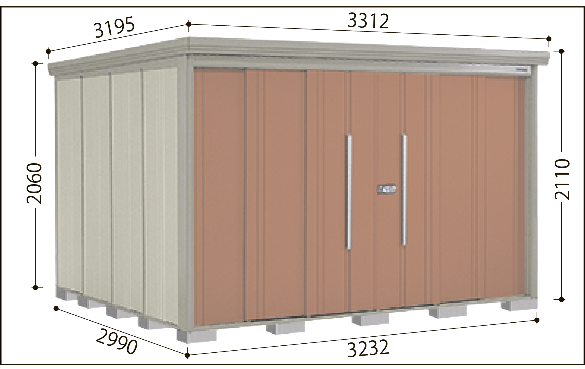 タクボ Mrストックマンダンディ ND-3229 ナイトブラック | 物置