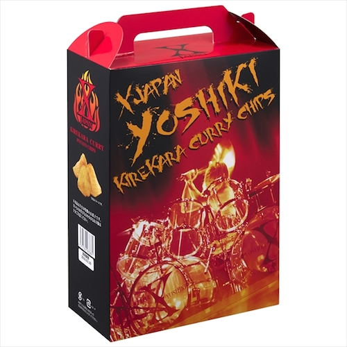 X JAPANツアー・グッズ「YOSHIKI伝説 キレ辛カレーチップス」が一時