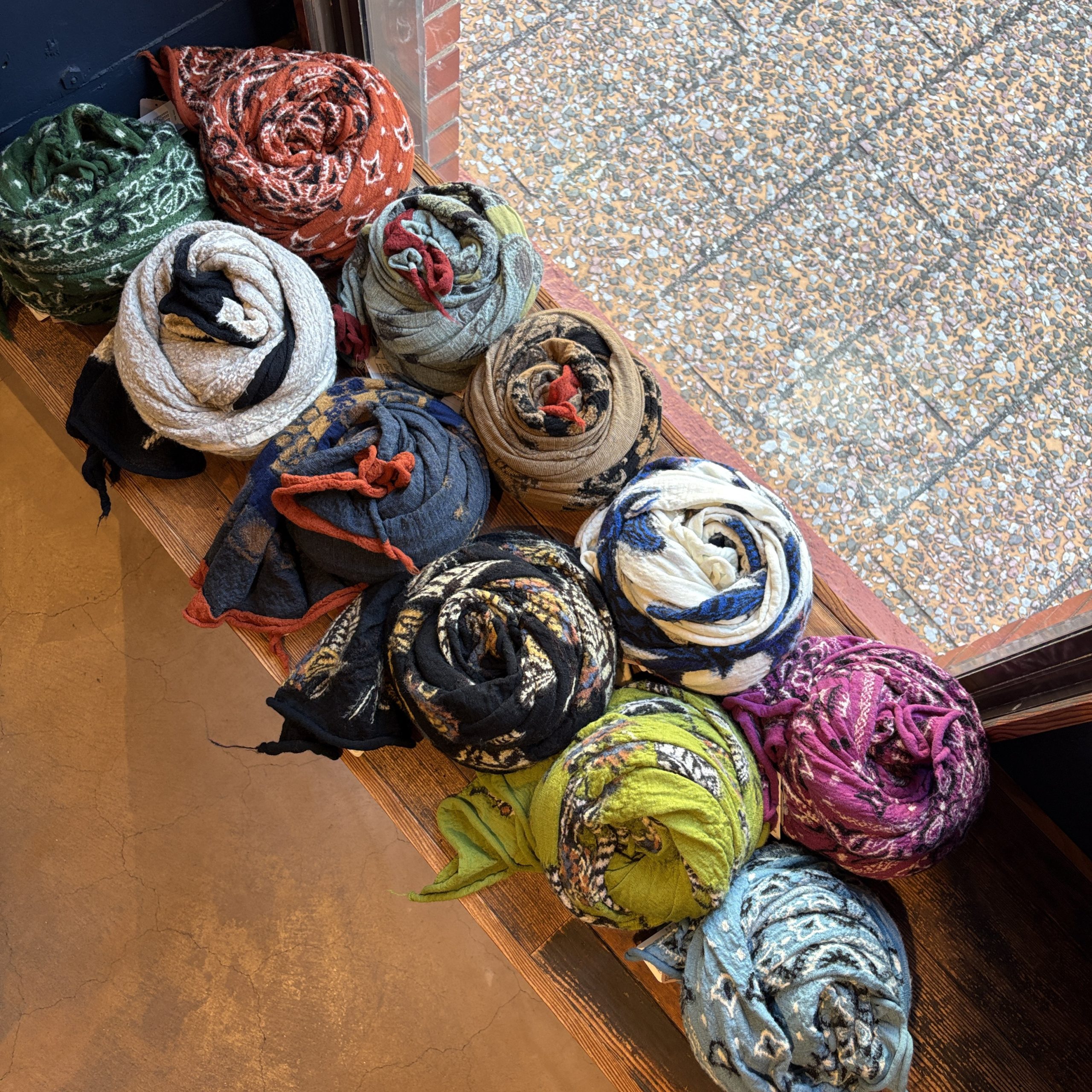 KAPITAL 縮絨ウールマフラー | INDIGO BLUE