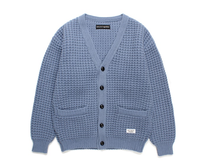 WACKO MARIA(ワコマリア)｜WAFFLE KNIT CARDIGAN｜正規通販取扱店 In STATE