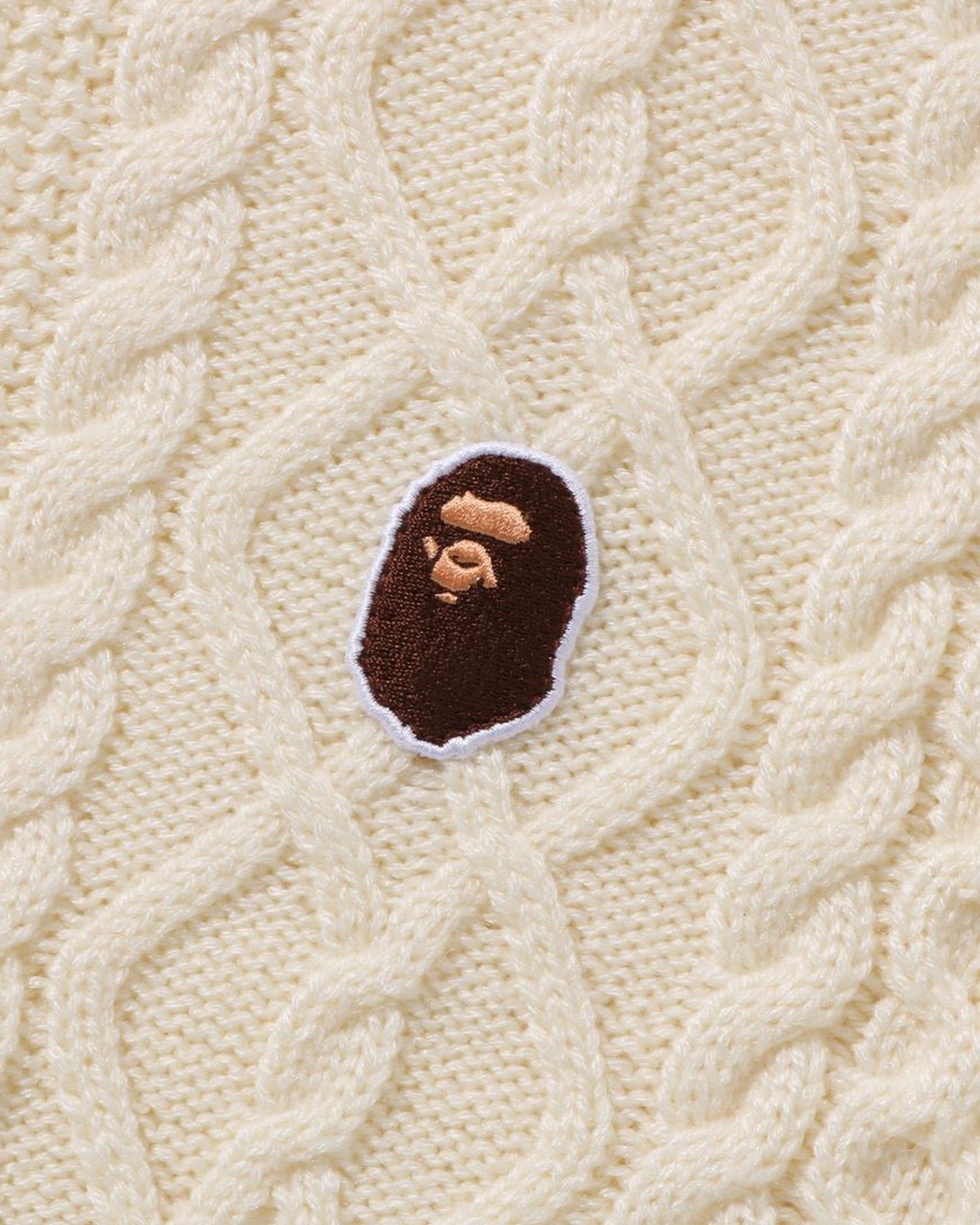 A BATHING APE® Ape Head One Point Knit Sweater | Bape official