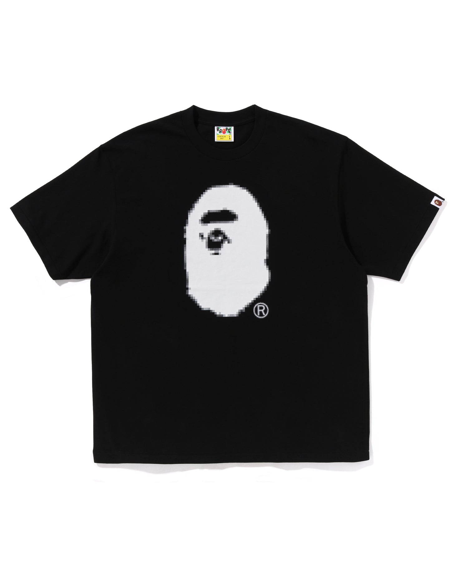 A BATHING APE® Pixel Ape Head Relaxed Fit Tee | Bape official