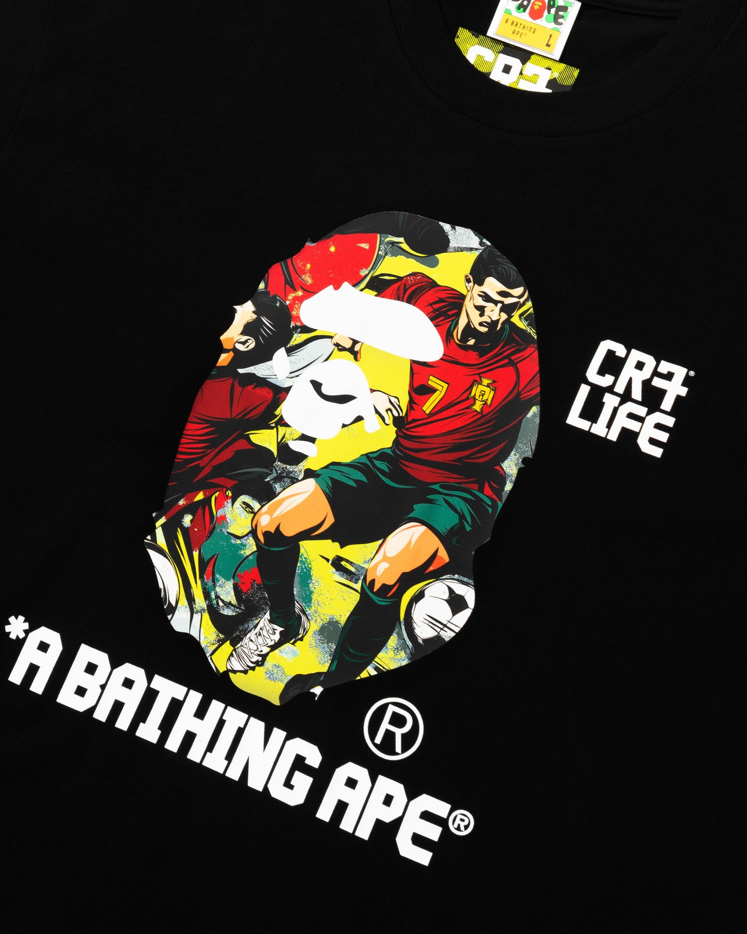A BATHING APE® BAPE X Cr7 Life Graphic A Bathing Ape Relaxed Fit